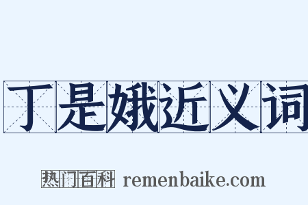 丁是娥近义词是什么意思的图片